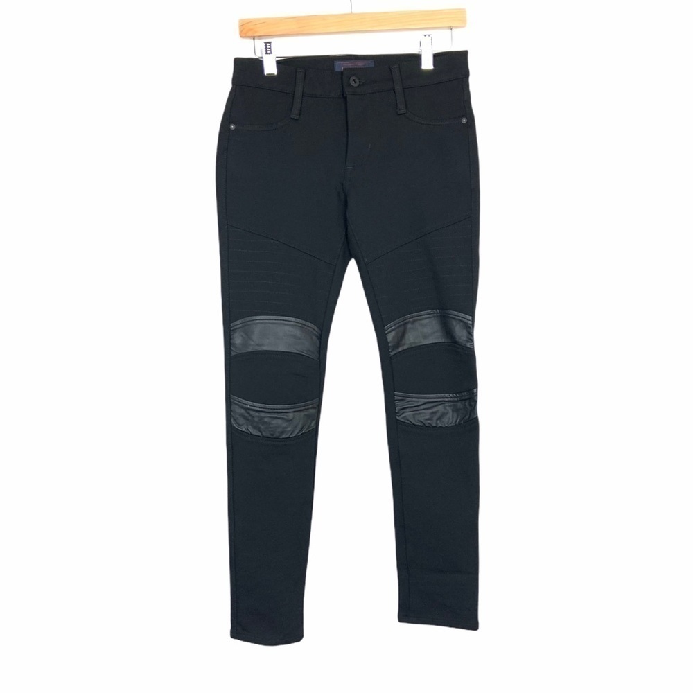 James Jeans Moto Black On Black Stretch Jeans 28